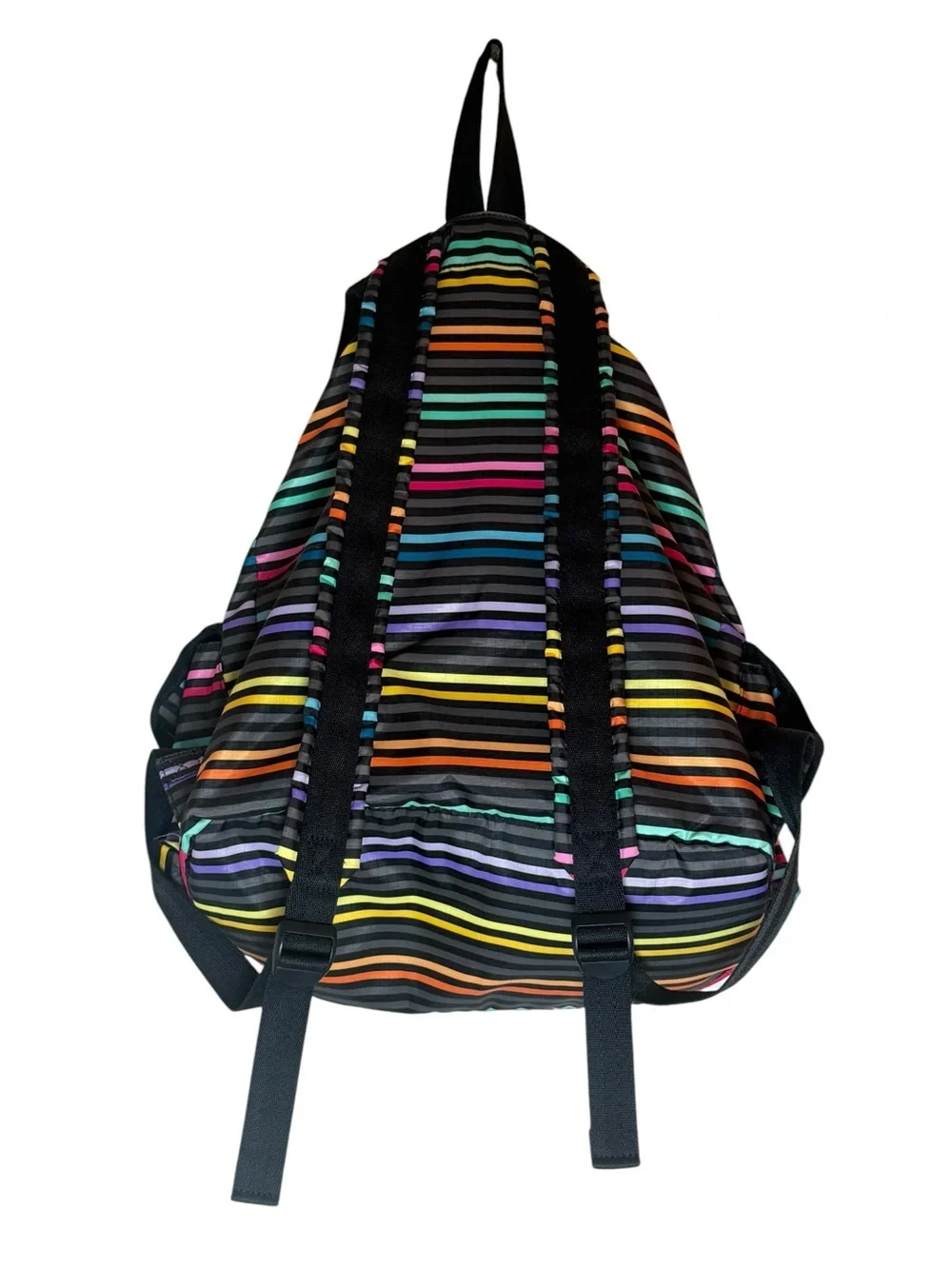 LeSportsac Voyager Backpack. Multicolor rainbow stripes